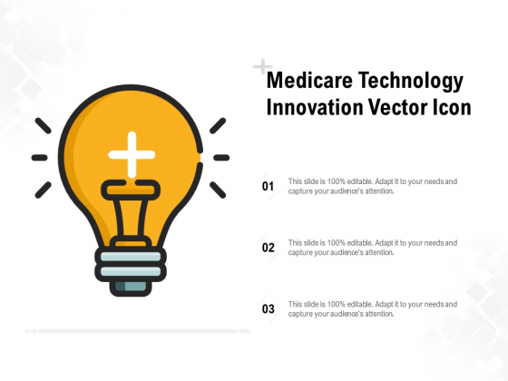 Medicare Technology Innovation Vector Icon Ppt PowerPoint Presentation Styles Maker