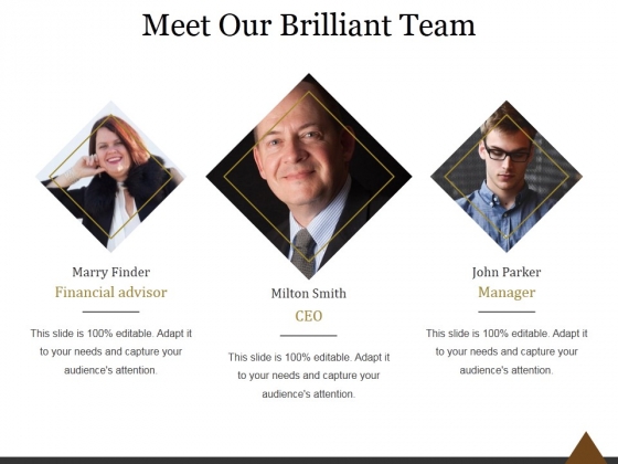 Meet Our Brilliant Team Ppt PowerPoint Presentation Design Templates