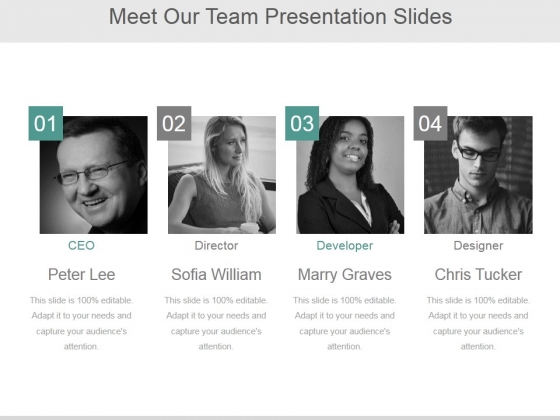 Meet Our Team Ppt PowerPoint Presentation Inspiration