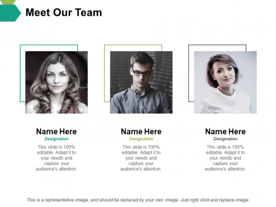 Meet Our Team Ppt PowerPoint Presentation Outline Format Ideas 