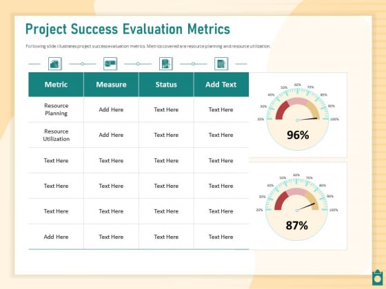 Meet Project Deadlines Through Priority Matrix Project Success Evaluation Metrics Ideas PDF
