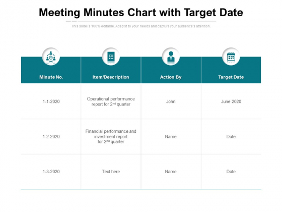 Meeting Minutes Chart With Target Date Ppt PowerPoint Presentation Portfolio Meeting Minutes Chart With Target Date Ppt PowerPoint Presentation Portfolio