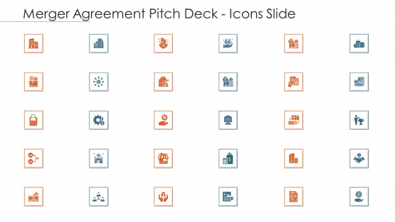 Merger Agreement Pitch Deck Icons Slide Icons PDF Merger Agreement Pitch Deck Icons Slide Icons PDF