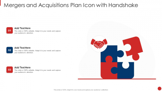 Mergers And Acquisitions Plan Icon With Handshake Information PDF Mergers And Acquisitions Plan Icon With Handshake Information PDF