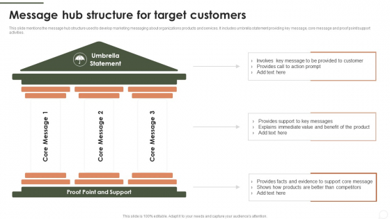 Message Hub Structure For Target Customers Summary PDF Message Hub Structure For Target Customers Summary PDF