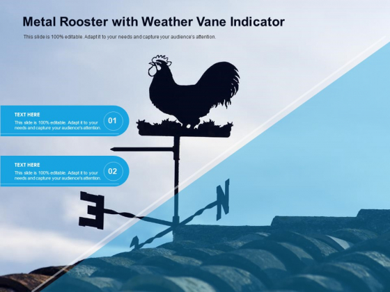 Metal Rooster With Weather Vane Indicator Ppt PowerPoint Presentation Pictures Layout Ideas PDF