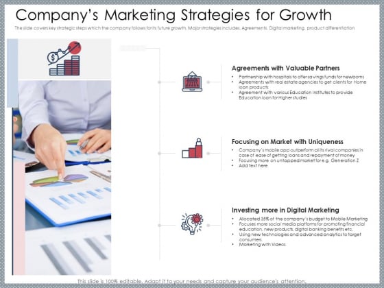 Mezzanine Venture Capital Funding Pitch Deck Companys Marketing Strategies For Growth Guidelines PDF Mezzanine Venture Capital Funding Pitch Deck Companys Marketing Strategies For Growth Guidelines PDF