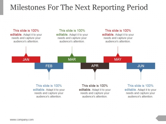 Milestones For The Next Reporting Period Template 2 Ppt PowerPoint Presentation Ideas Milestones For The Next Reporting Period Template 2 Ppt PowerPoint Presentation Ideas