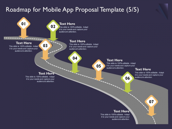 Mobile App Development Roadmap For Proposal Template Ideas PDF