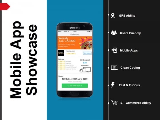 Mobile App Showcase Template 1 Ppt PowerPoint Presentation Portfolio Show