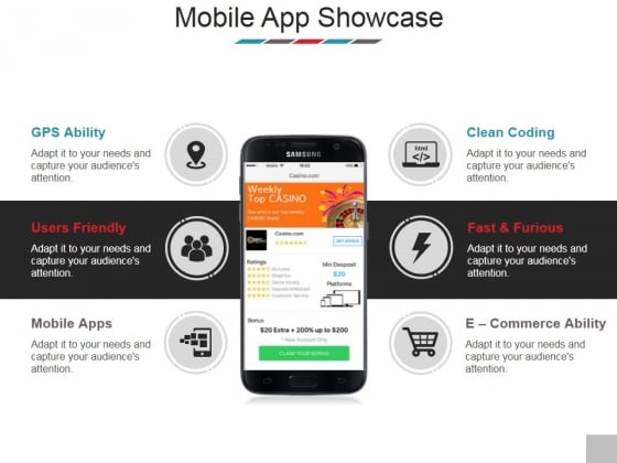 mobile app showcase template 2 ppt powerpoint presentation styles ppt brochure