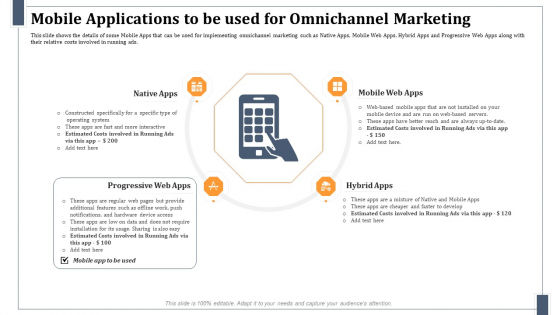 Mobile Applications To Be Used For Omnichannel Marketing Download PDF Mobile Applications To Be Used For Omnichannel Marketing Download PDF