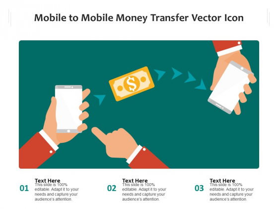 Mobile To Mobile Money Transfer Vector Icon Ppt PowerPoint Presentation Gallery Smartart PDF