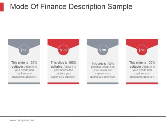 Mode Of Finance Description Sample Ppt PowerPoint Presentation Example 2015