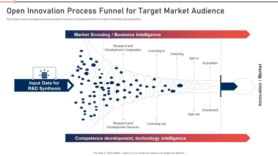 Modernization And Product Open Innovation Process Funnel For Target Market Audience Structure PDF