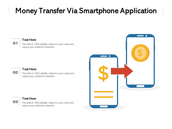 Money Transfer Via Smartphone Application Ppt PowerPoint Presentation File Picture PDF