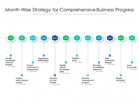 Month Wise Strategy For Comprehensive Business Progress Ppt PowerPoint Presentation Model Show PDF Month Wise Strategy For Comprehensive Business Progress Ppt PowerPoint Presentation Model Show PDF