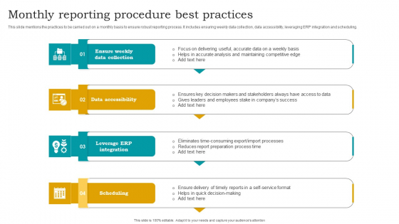 Monthly Reporting Procedure Best Practices Pictures PDF