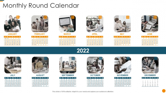 Monthly Round Calendar Sample PDF