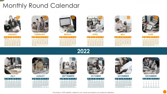 Monthly Round Calendar Sample PDF Monthly Round Calendar Sample PDF
