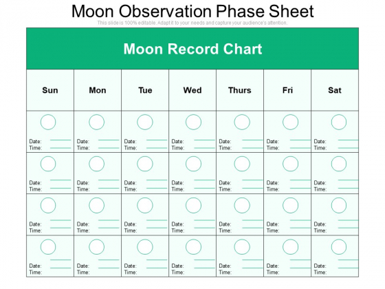 Moon Observation Phase Sheet Ppt PowerPoint Presentation File Visual Aids PDF