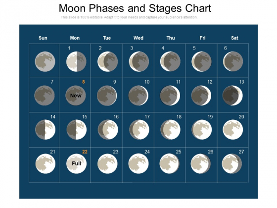 Moon Phases And Stages Chart Ppt PowerPoint Presentation File Inspiration PDF