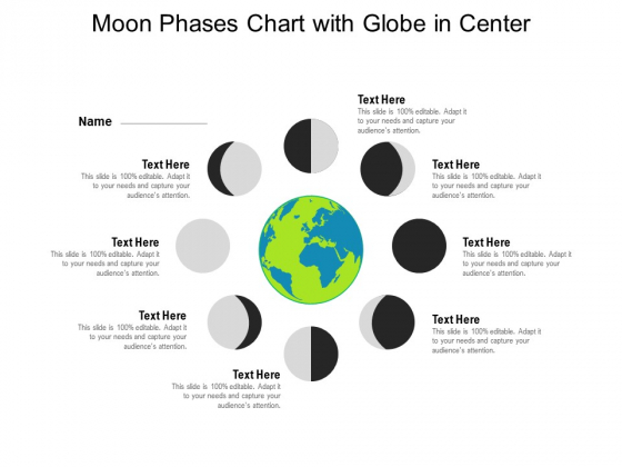 Moon Phases Chart With Globe In Center Ppt PowerPoint Presentation File Designs Download PDF