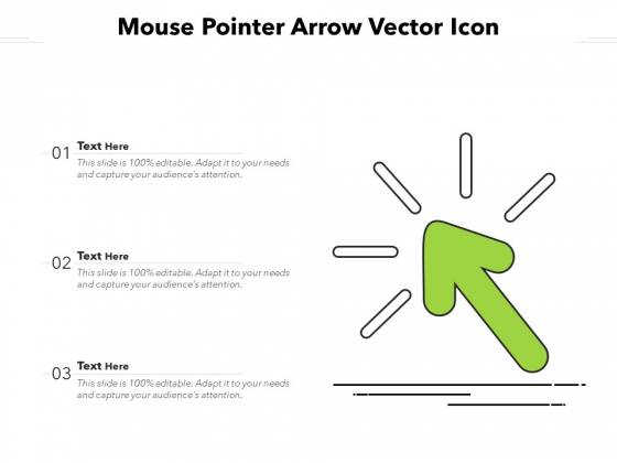 Mouse Pointer Arrow Vector Icon Ppt PowerPoint Presentation Summary Pictures PDF