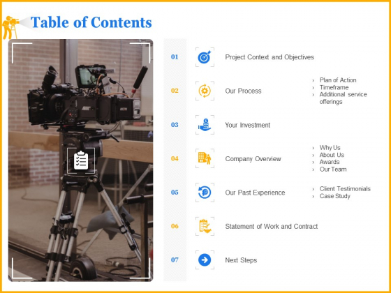 Movie Production Proposal Template Table Of Contents Demonstration PDF Movie Production Proposal Template Table Of Contents Demonstration PDF
