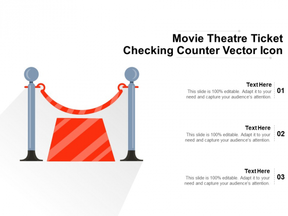 Movie Theatre Ticket Checking Counter Vector Icon Ppt PowerPoint Presentation File Aids PDF