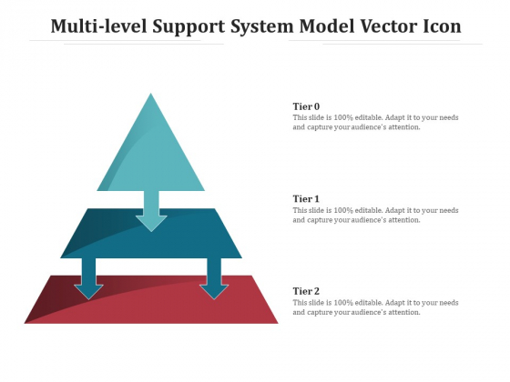 Multi Level Support System Model Vector Icon Ppt PowerPoint Presentation Portfolio Guidelines PDF