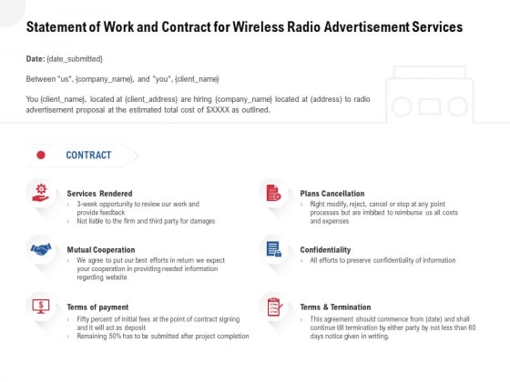 Multi Radio Waves Statement Of Work And Contract For Wireless Radio Advertisement Services Background PDF Multi Radio Waves Statement Of Work And Contract For Wireless Radio Advertisement Services Background PDF