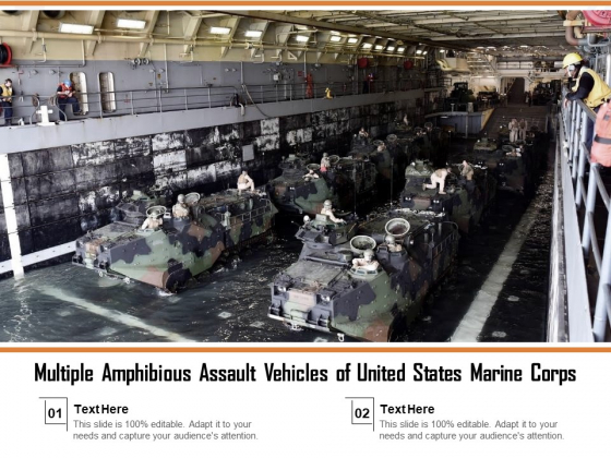 Multiple Amphibious Assault Vehicles Of United States Marine Corps Ppt PowerPoint Presentation File Ideas PDF