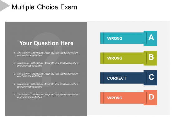 Multiple Choice Exam Ppt Powerpoint Presentation Pictures Background Designs