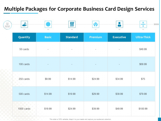 Multiple Packages For Corporate Business Card Design Services Graphics PDF Multiple Packages For Corporate Business Card Design Services Graphics PDF