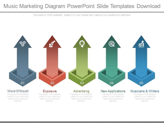 Music Marketing Diagram Powerpoint Slide Templates Download