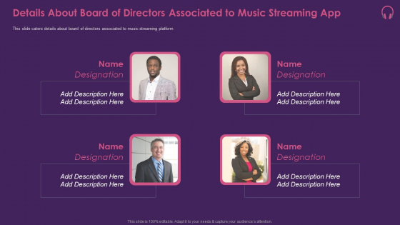 Music Streaming App Details About Board Of Directors Associated To Music Streaming App Introduction PDF Music Streaming App Details About Board Of Directors Associated To Music Streaming App Introduction PDF