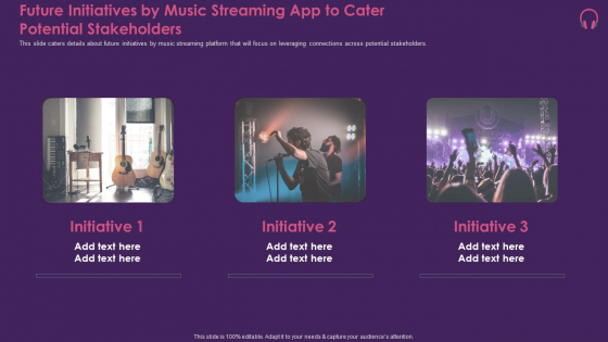 Music Streaming App Future Initiatives By Music Streaming App To Cater Potential Stakeholders Microsoft PDF