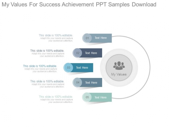 My Values For Success Achievement Ppt Samples Download