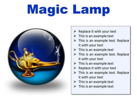 Magic Lamp Metaphor PowerPoint Presentation Slides C Magic Lamp Metaphor PowerPoint Presentation Slides C