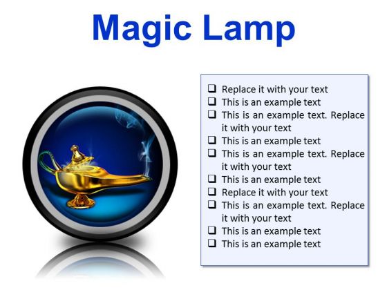 Magic Lamp Metaphor PowerPoint Presentation Slides Cc