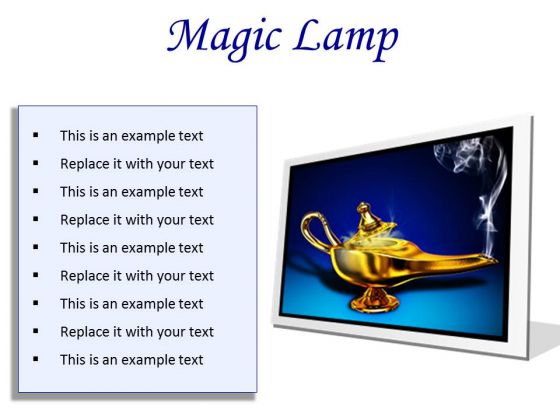 Magic Lamp Metaphor PowerPoint Presentation Slides F Magic Lamp Metaphor PowerPoint Presentation Slides F