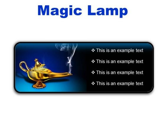 Magic Lamp Metaphor PowerPoint Presentation Slides R Magic Lamp Metaphor PowerPoint Presentation Slides R