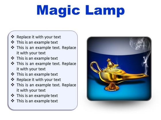 Magic Lamp Metaphor PowerPoint Presentation Slides S