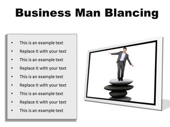 Man Balancing Business PowerPoint Presentation Slides F