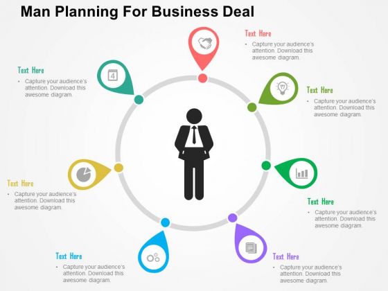 Man Planning For Business Deal PowerPoint Templates