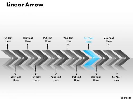 Marketing PowerPoint Template Linear Arrows 12 Stages Time Management Design Marketing PowerPoint Template Linear Arrows 12 Stages Time Management Design