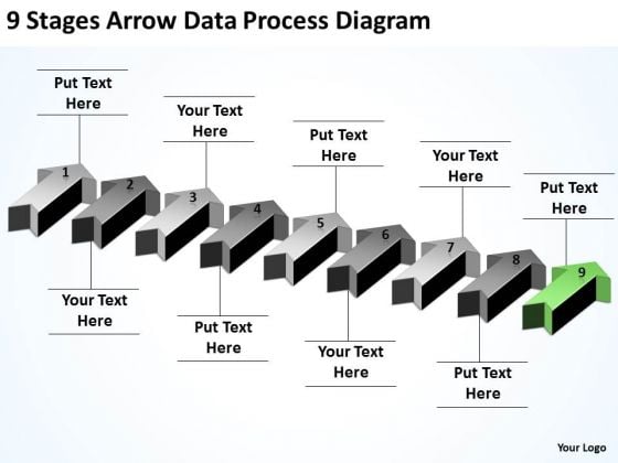 Massively Parallel Processing 9 Stages Arrow Data Diagram PowerPoint Slides Massively Parallel Processing 9 Stages Arrow Data Diagram PowerPoint Slides