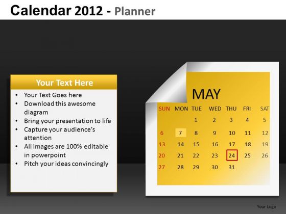 May 2012 Calendar PowerPoint Slides May 2012 Calendar PowerPoint Slides