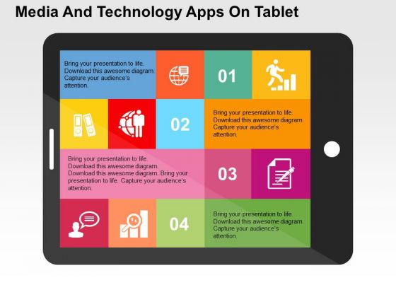 Media And Technology Apps On Tablet PowerPoint Templates Media And Technology Apps On Tablet PowerPoint Templates